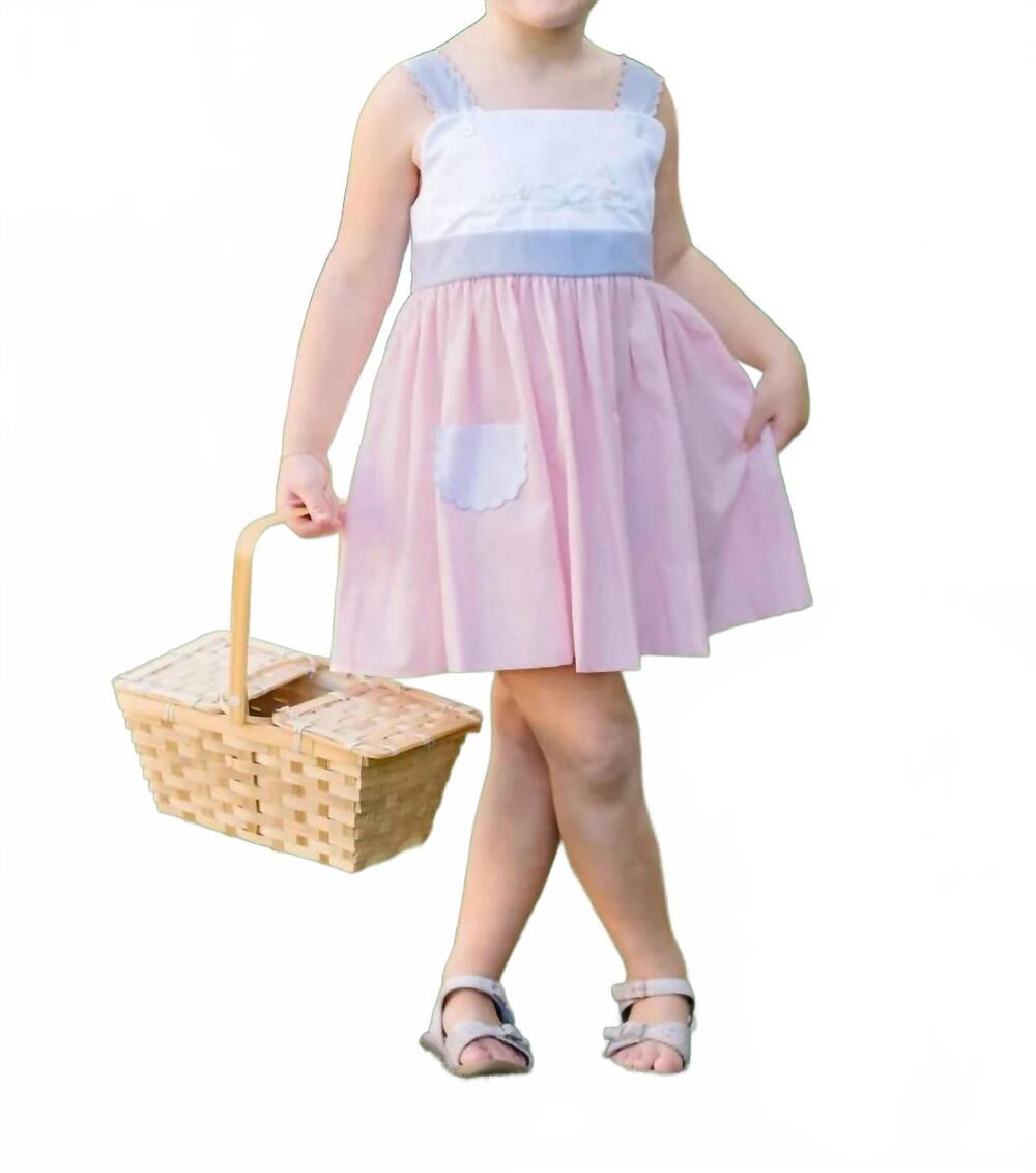 NEW THE PROPER PEONY girl's claudette dress in pink